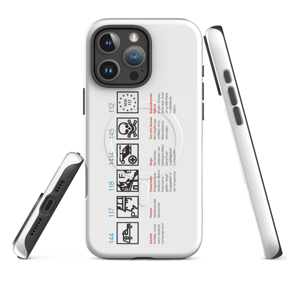 iPhone-Hülle mit Notrufnummern